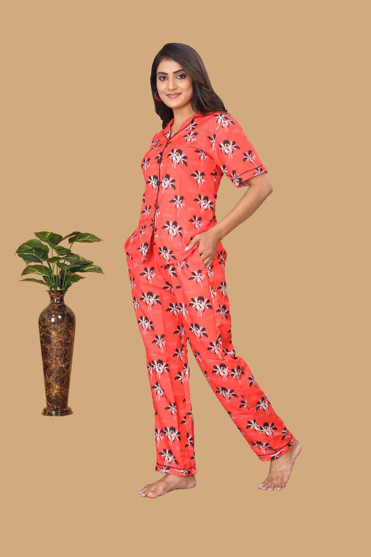 RED FLORAL NIGHT SUITE