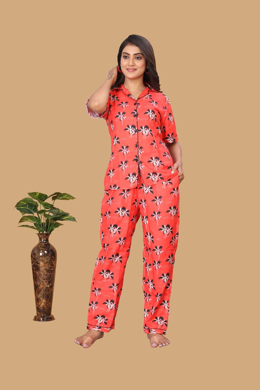 RED FLORAL NIGHT SUITE